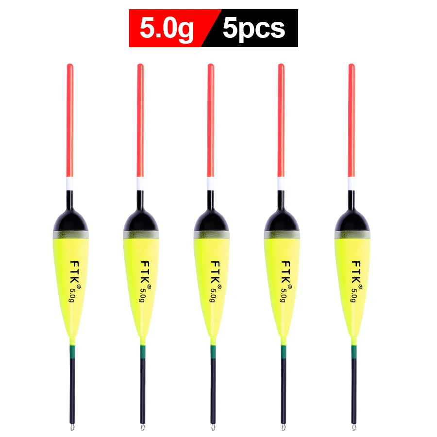Shiqian Balcedarwood Carp Fishing Float Long Tail Drifting 5 Pieces