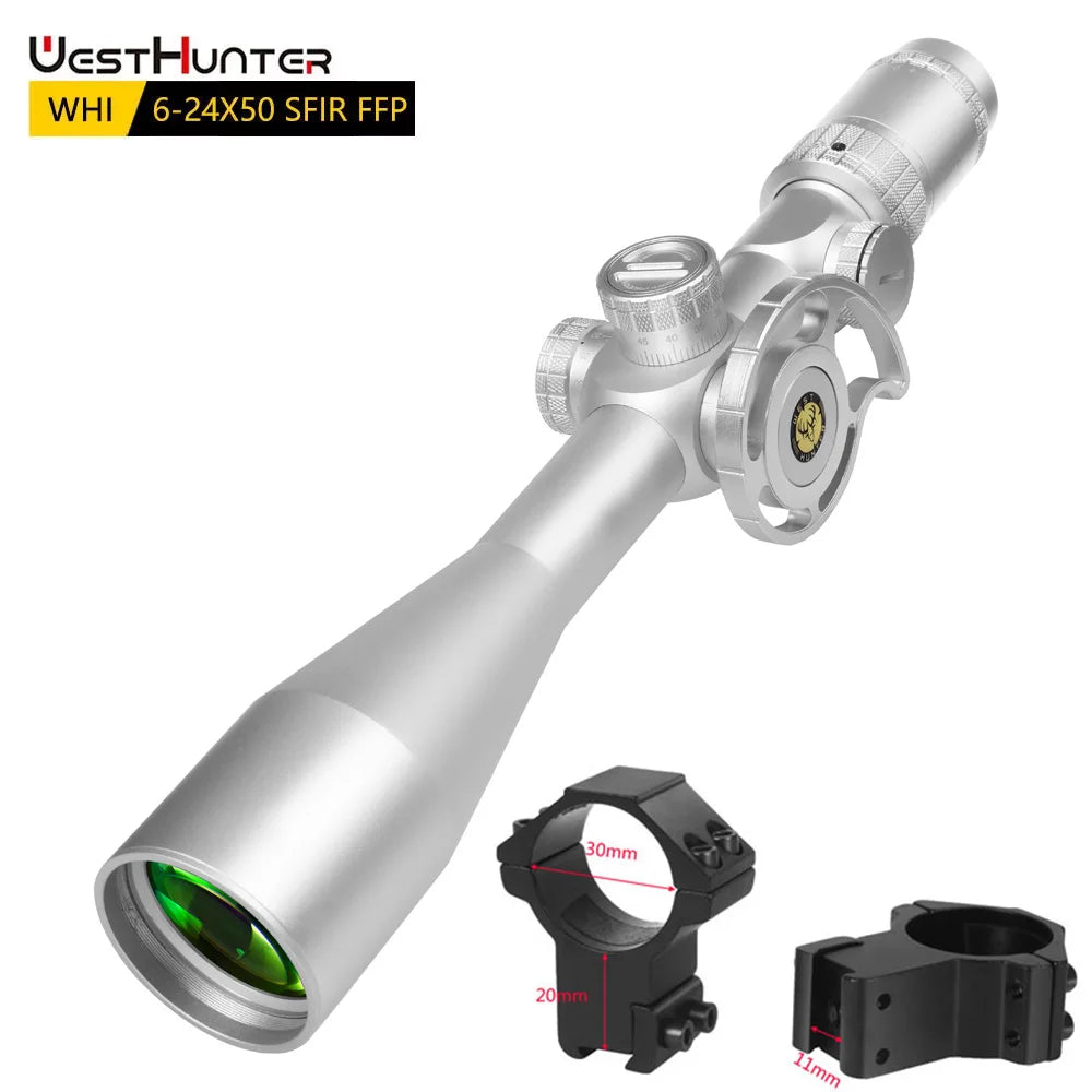 WestHunter WHI 6-24X50 SFIR FFP Riflescope Illuminated Sights