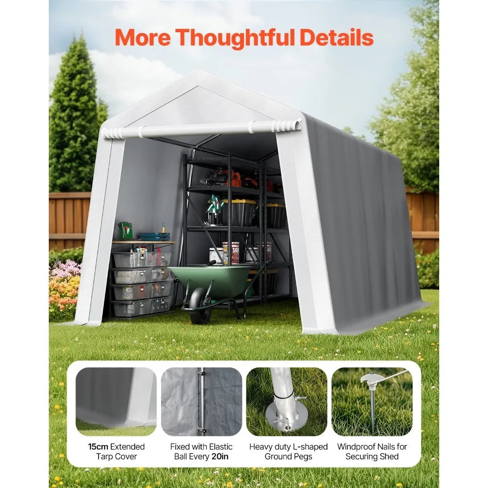 Outdoor Storage Shelter Shed Waterproof Portable Canopy Carport Tent