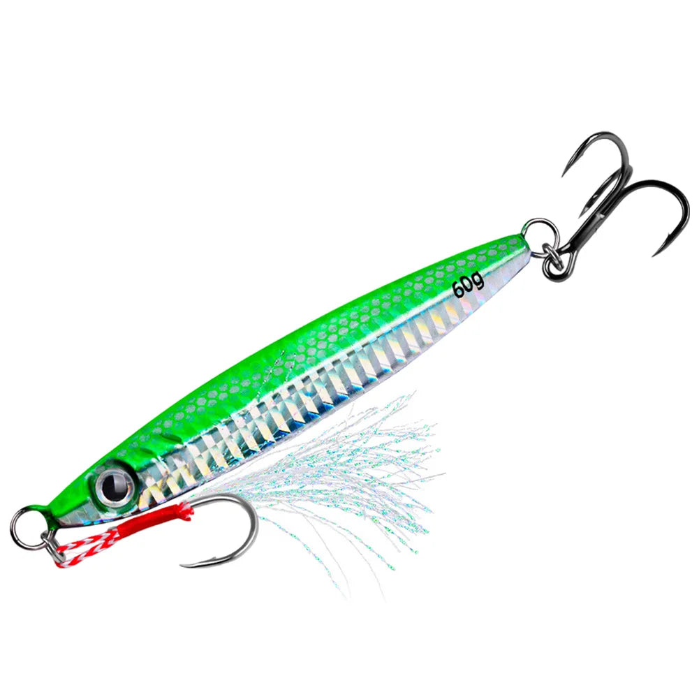 Metal Jig Fishing Lure Trolling Hardbait Fast Sinking Saltwater Bass