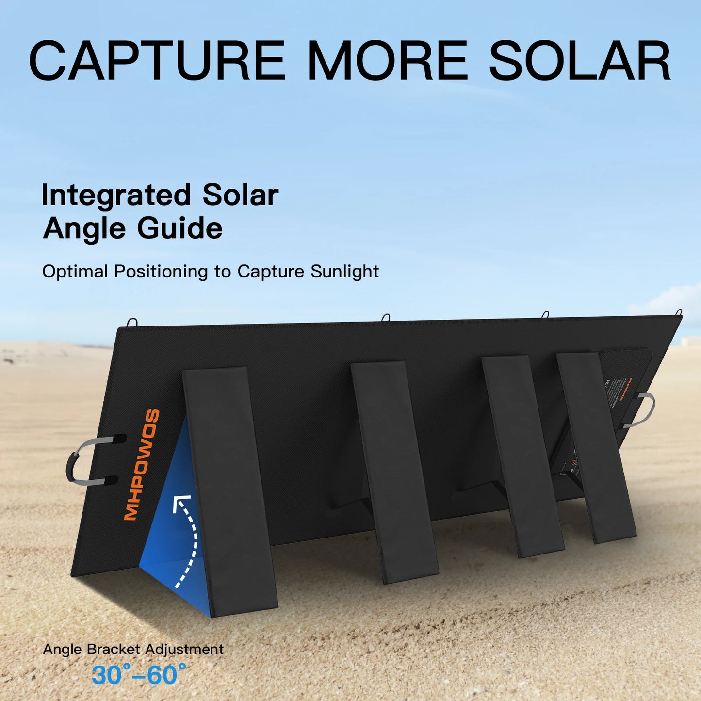 MHPOWOS 400W Foldable Portable Solar Panel For Power Stations