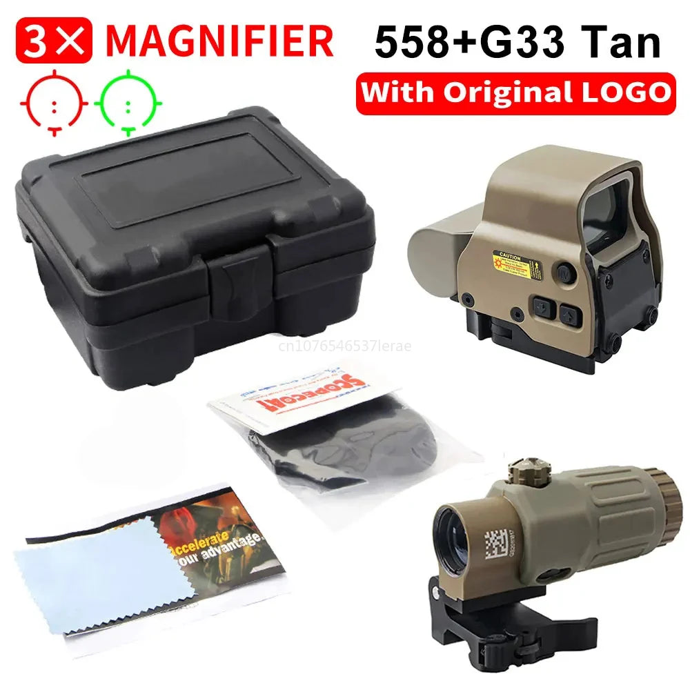 558 Holographic Red Dot Sight For G43 G33 With Magnifier
