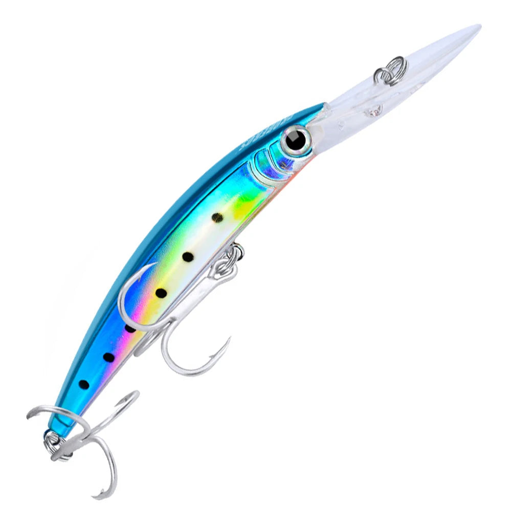 Plastic Minnow Hard Baits With Hooks For Saltwater Fishing Bait