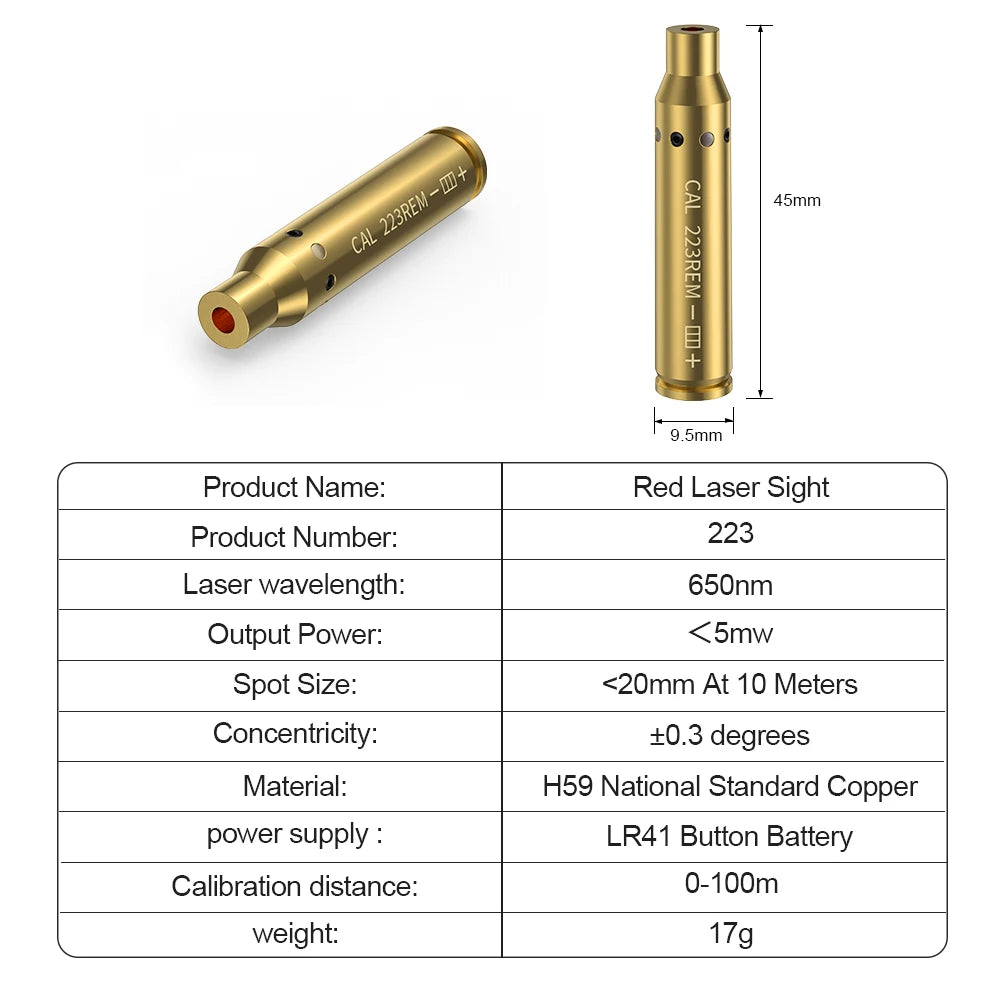 Multi Caliber Bore Sight Laser For Pistol And Rifle