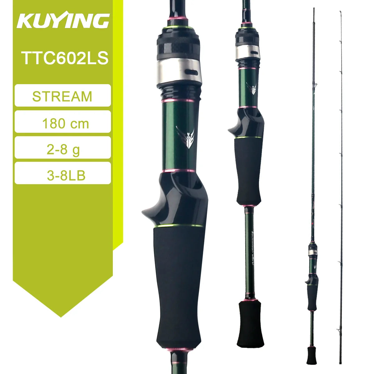 KUYING TETON Stream Rod Fast Action 6-10 Lb 0.3-8 G