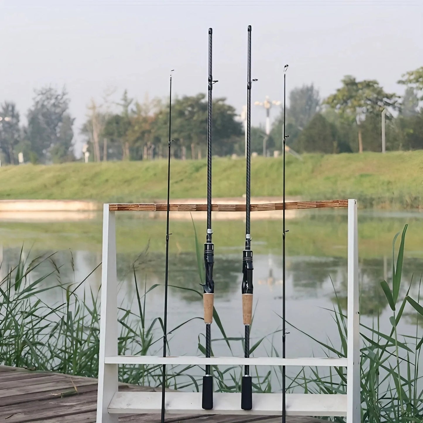 Ultralight Carbon Fiber Fly Fishing Rod With Wooden Handle