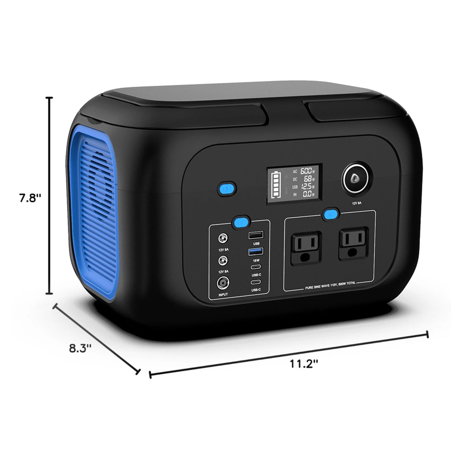 SinKeu 600W Portable Power Station Solar Generator 97.68Wh Battery Pack