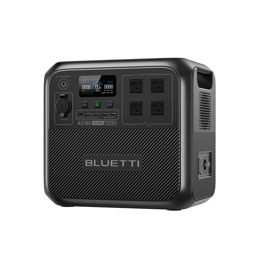 BLUETTI AC180 Solar Portable Power Station 1800W For Outdoor Adventures