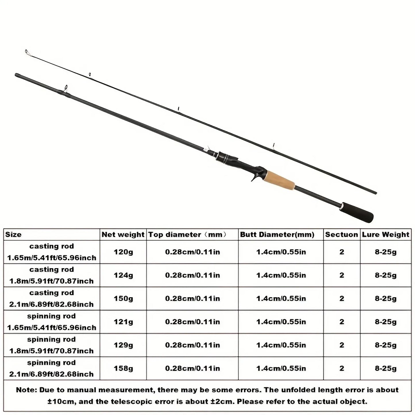 Ultralight Carbon Fiber Fly Fishing Rod With Wooden Handle