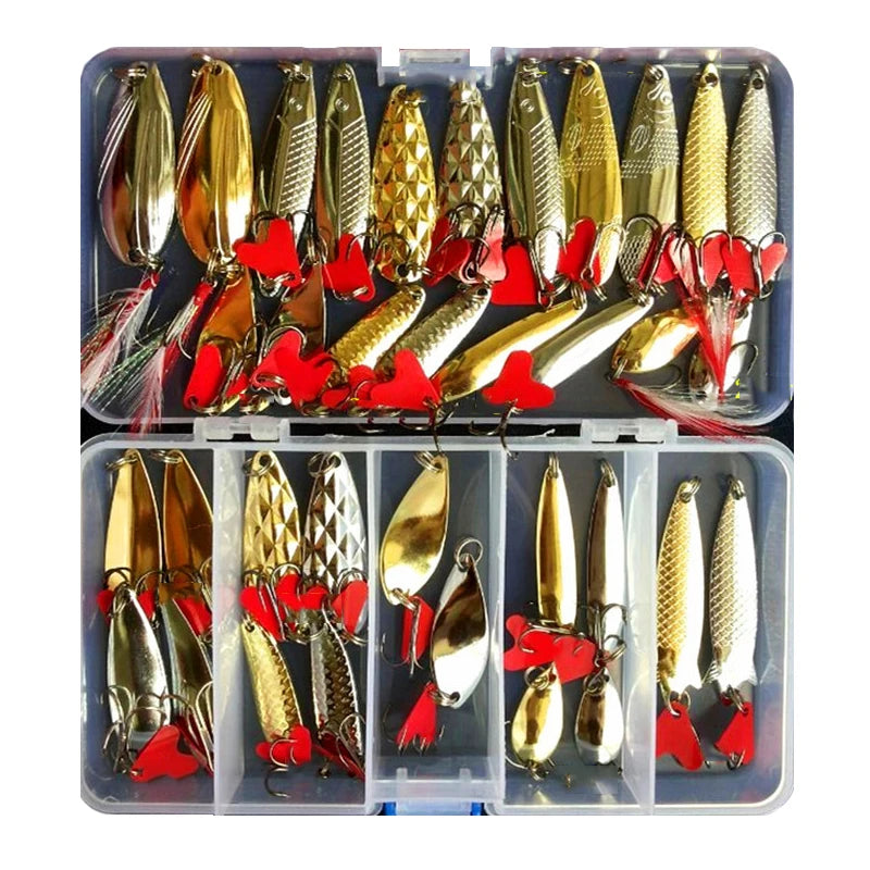 FORREECCIC Jigging Spoon Fishing Lure Set For Ocean Angling Tackle