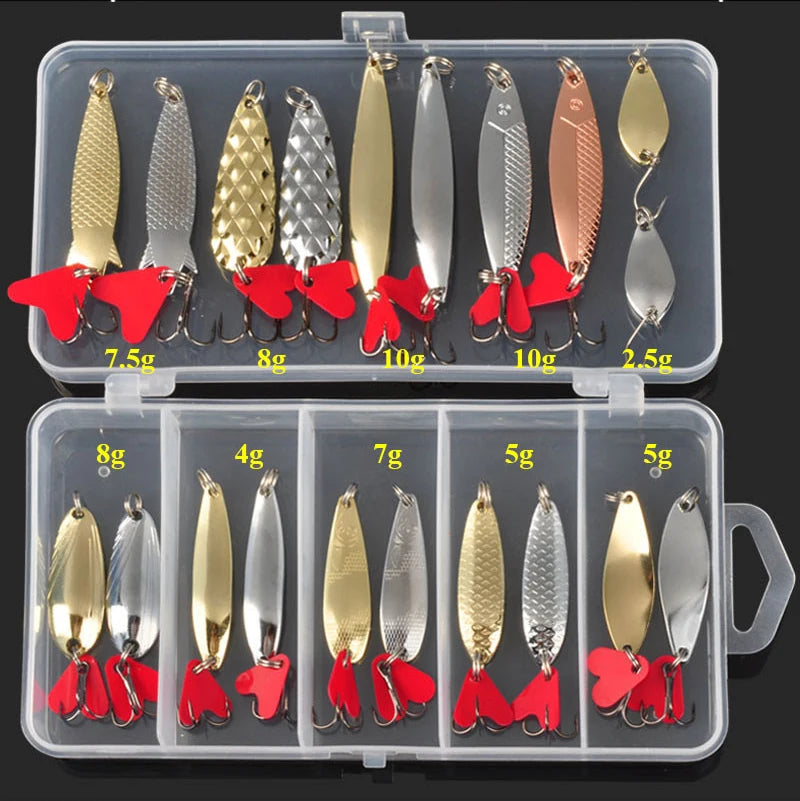 FORREECCIC Jigging Spoon Fishing Lure Set For Ocean Angling Tackle