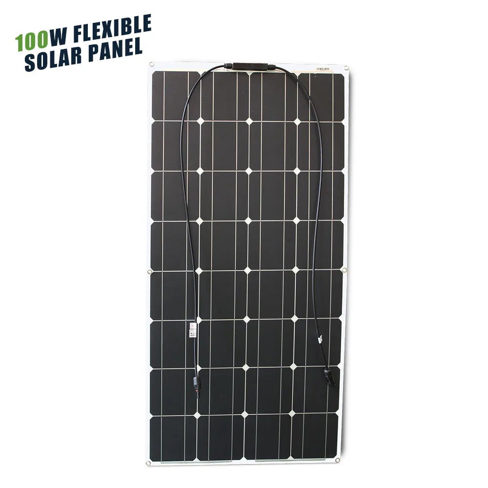 ASUNERGE Flexible Monocrystalline Waterproof Solar Panel for RVs and Boats