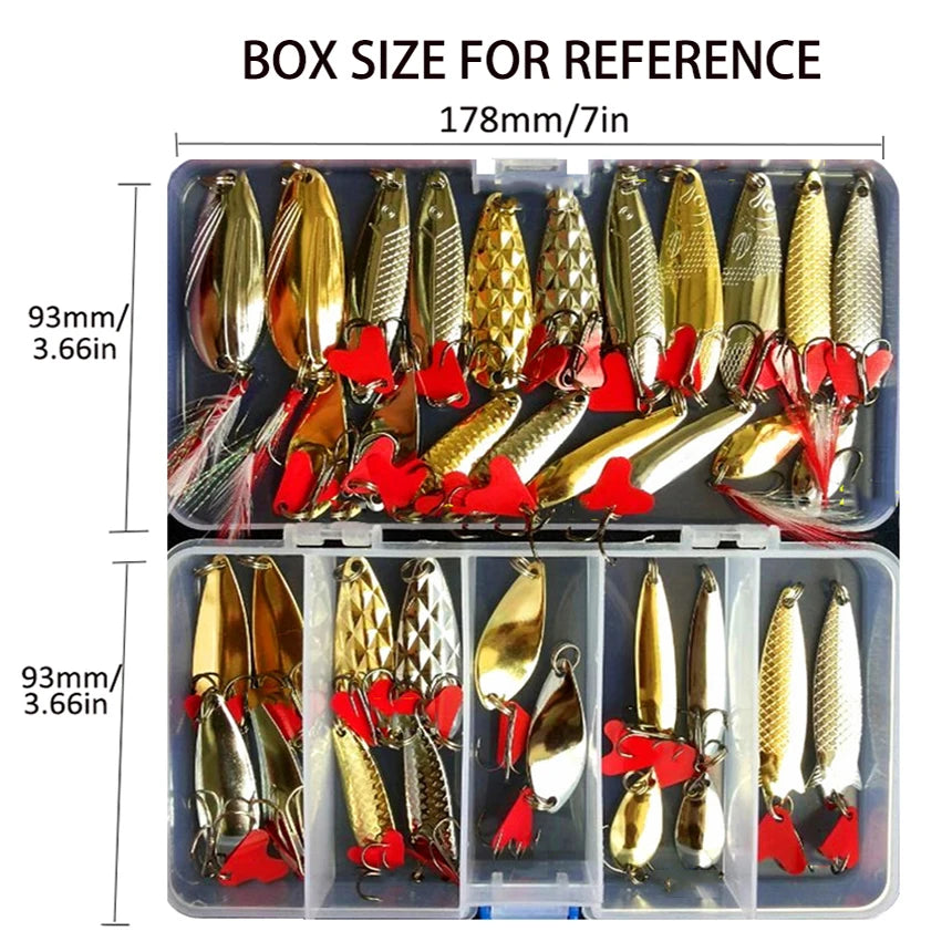 FORREECCIC Jigging Spoon Fishing Lure Set For Ocean Angling Tackle