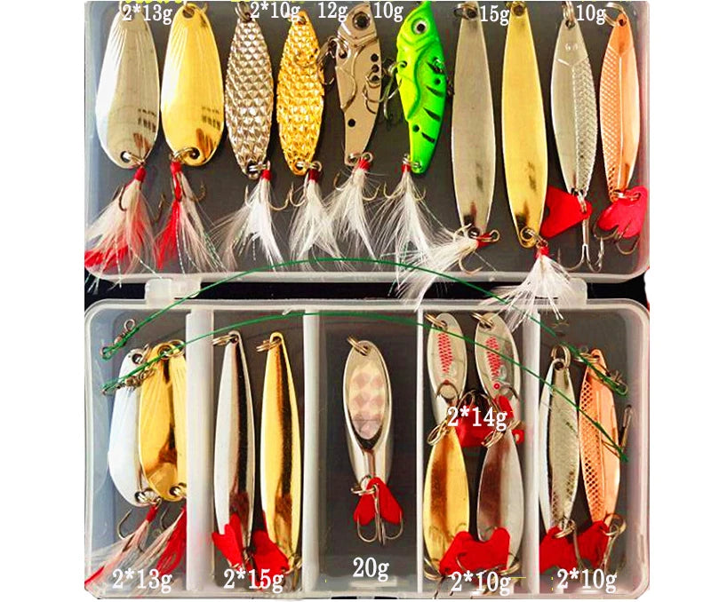FORREECCIC Jigging Spoon Fishing Lure Set For Ocean Angling Tackle