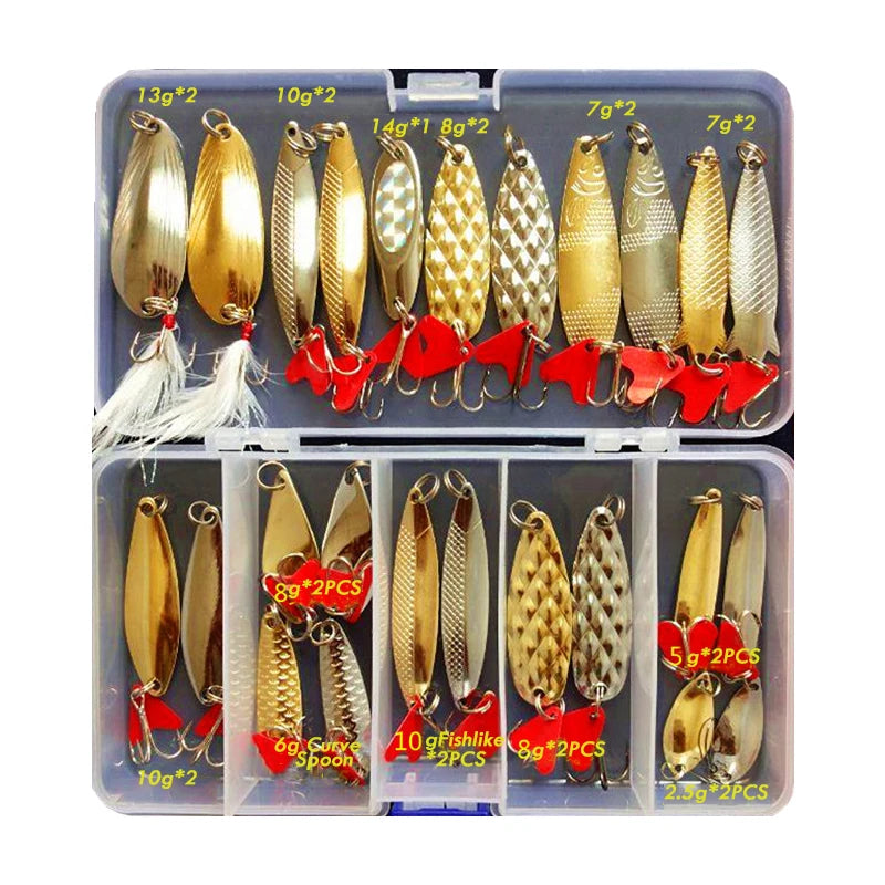 FORREECCIC Jigging Spoon Fishing Lure Set For Ocean Angling Tackle