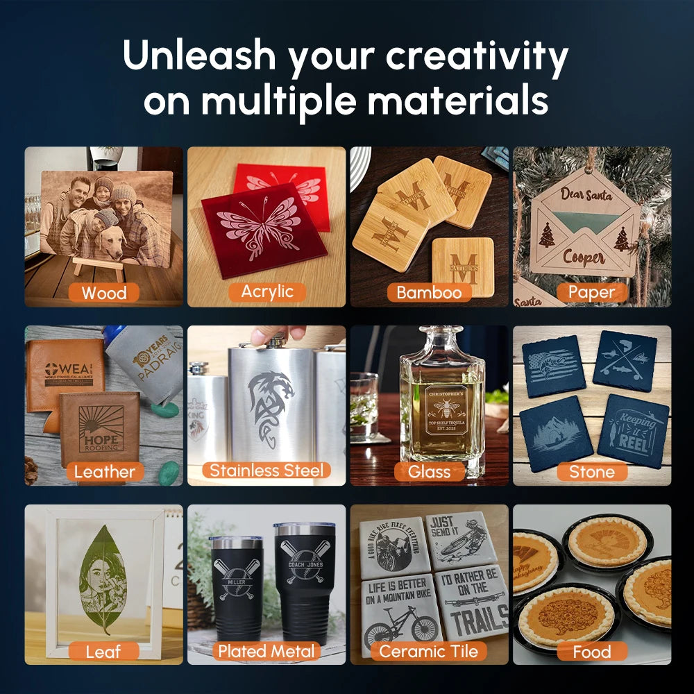 AlgoLaser Desktop Laser Engraver Rotary Roller Engraving Cutter