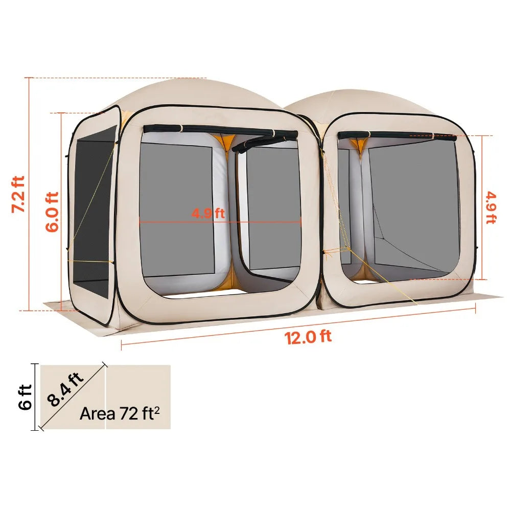Pop Up Screen House Tent Gazebo For Outdoor Camping