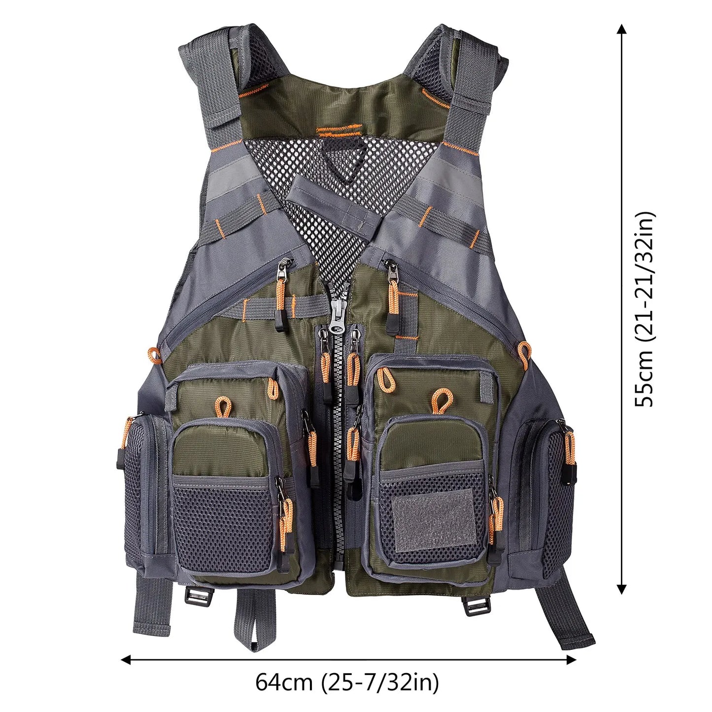 Bassdash Breathable Adjustable Fishing Vest For Outdoor Sports And Tackle