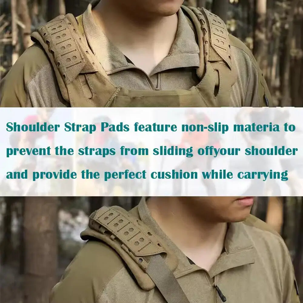 Nylon Mesh Vest Shoulder Pad Tactical MOLLE Backpack