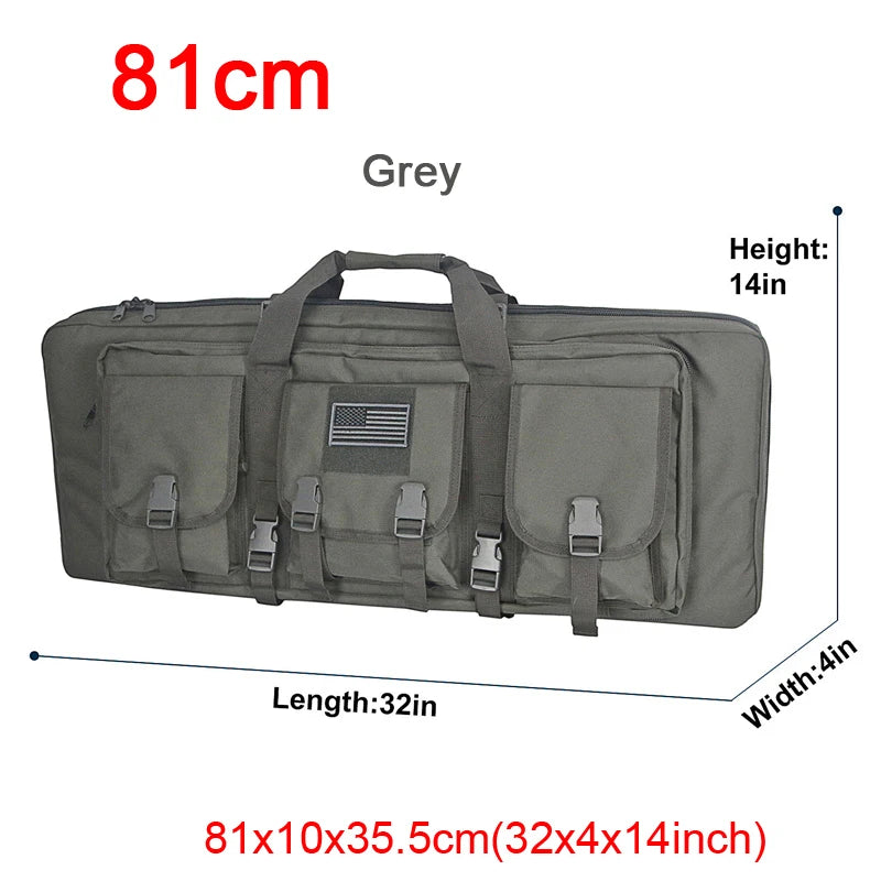 LQARMY Tactical Double Rifle Case with Molle Bag Sniper