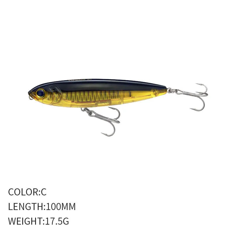 YTYIN Surface Pencil Lure Swimbait Topwater for Bass Trout