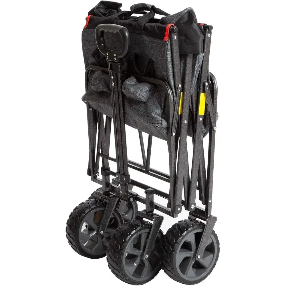 Durable Collapsible Outdoor Camping Utility Cart With All Terrain Wheels