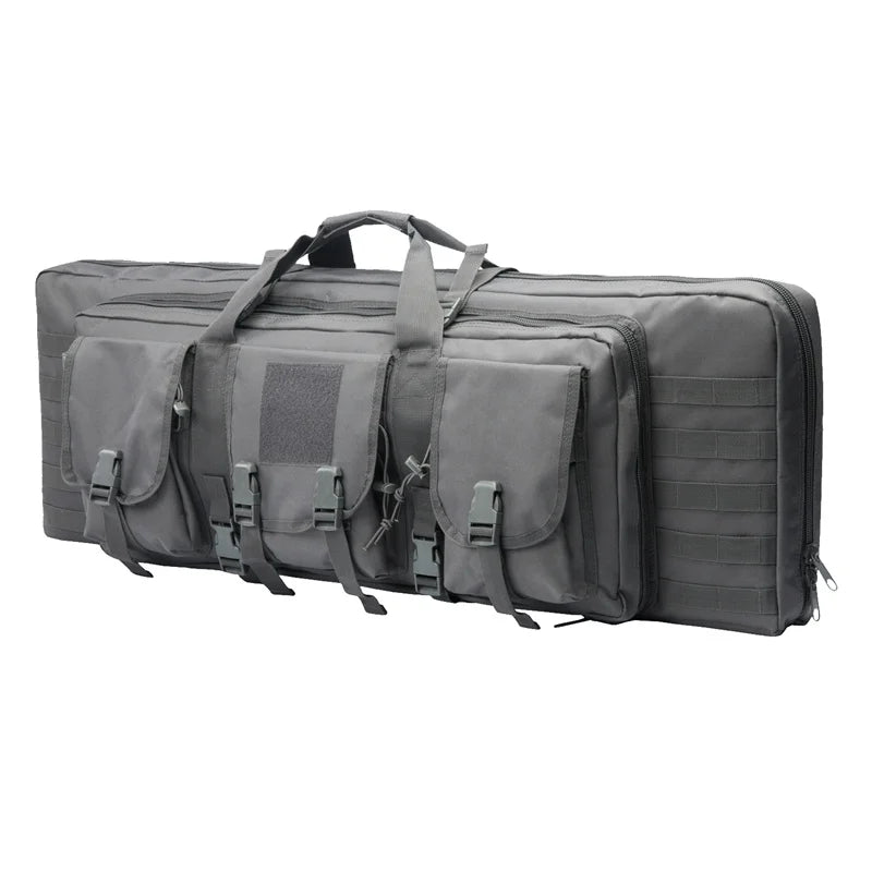LQARMY Tactical Double Rifle Case with Molle Bag Sniper