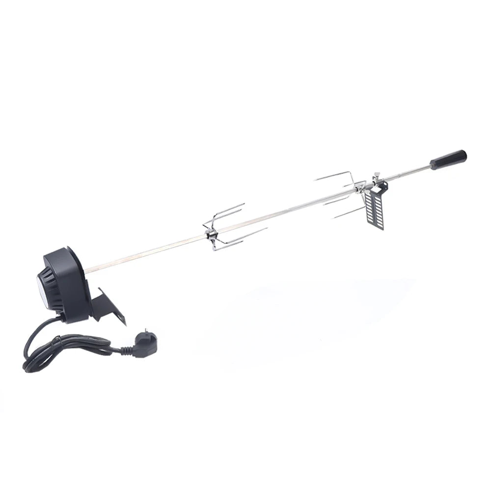 Electric BBQ Grill Spit Roaster Rotisserie Kit For Outdoor Grilling