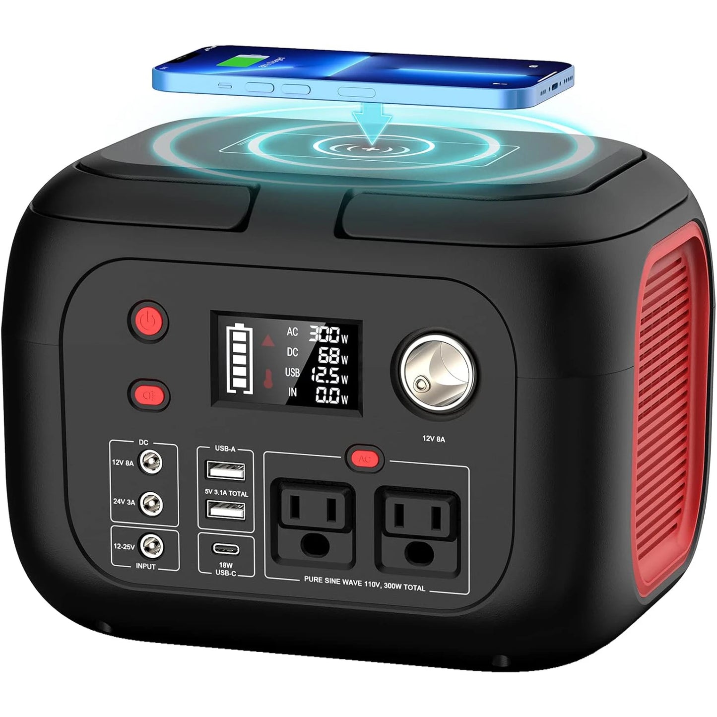 SinKeu 600W Portable Power Station Solar Generator 97.68Wh Battery Pack