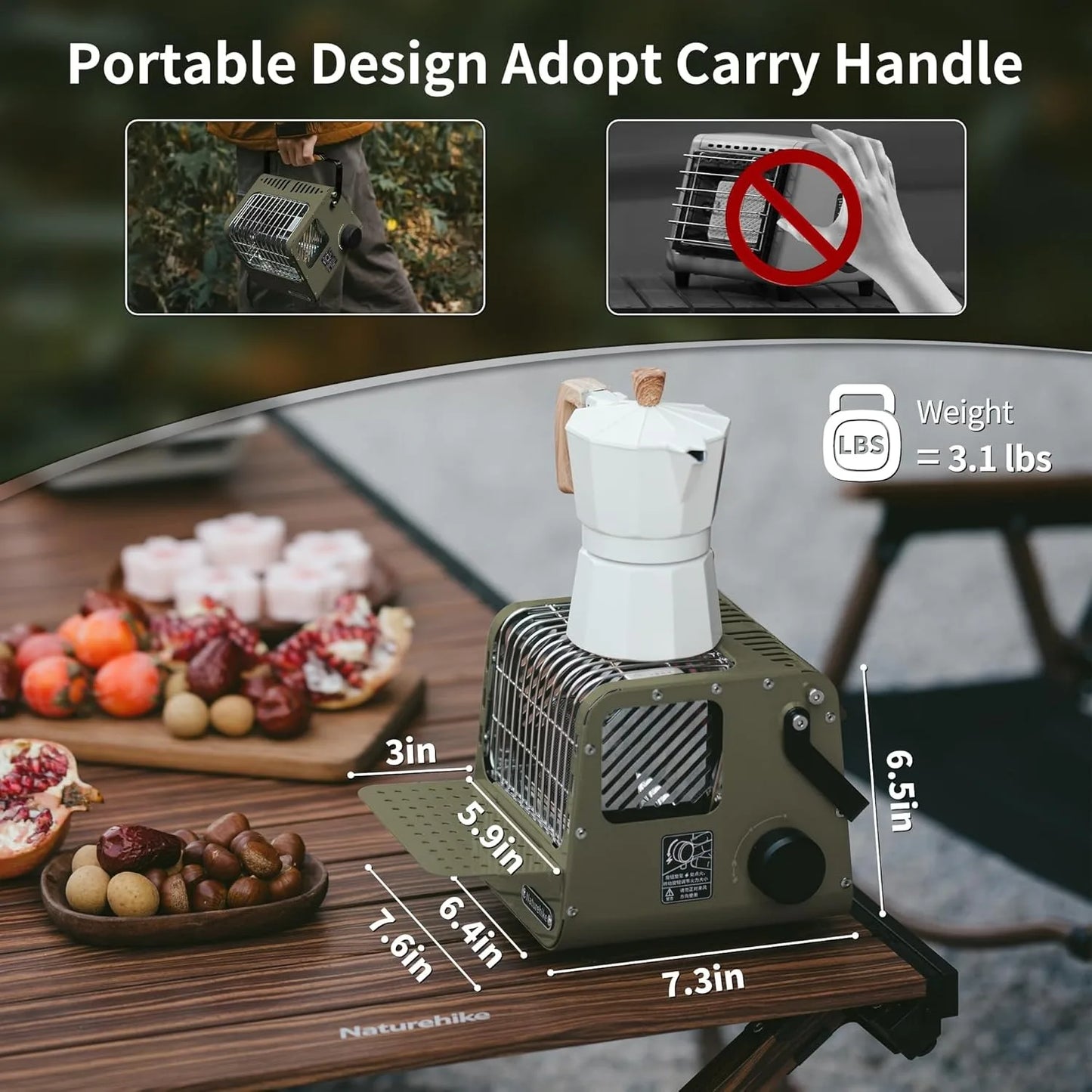 Naturehike Portable Camp Heater for Indoor and Outdoor Use