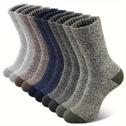 Guangdong Cotton Thick Socks For Men 5 Pairs Warm Hiking