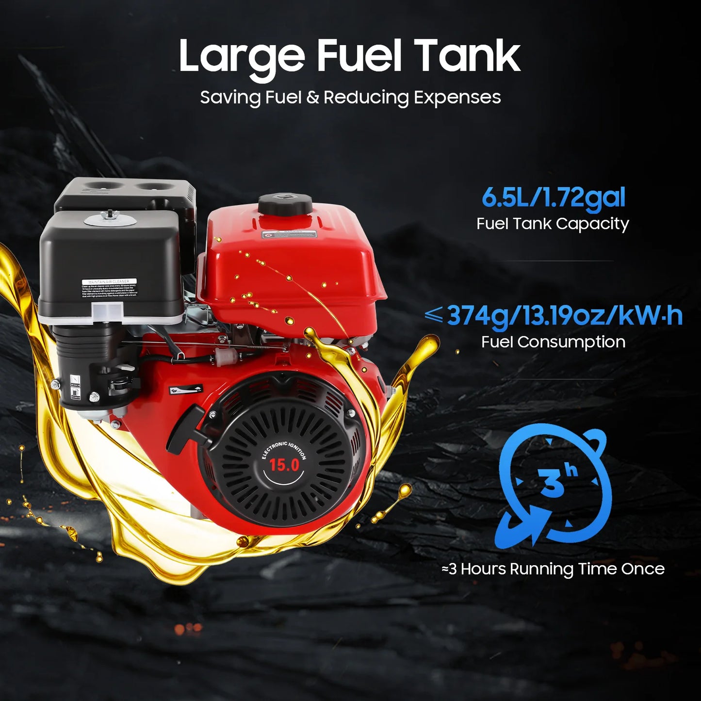 Four-Stroke Outboard Motor 9.0kW 3600rpm for Small Boats