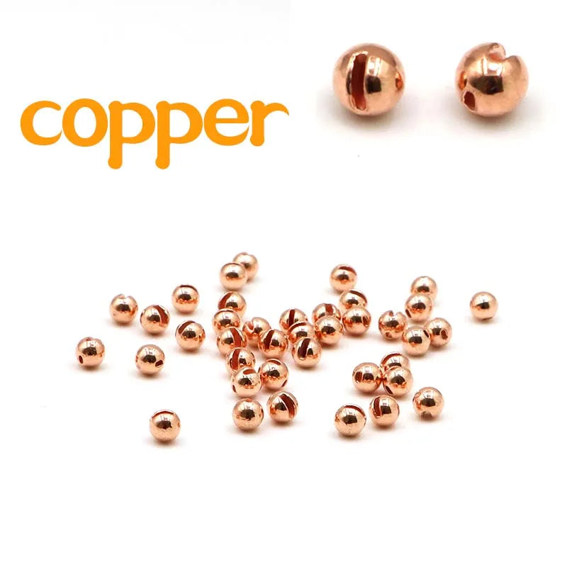 Tungsten Slotted Beads For Fly Fishing Tying 50Pcs