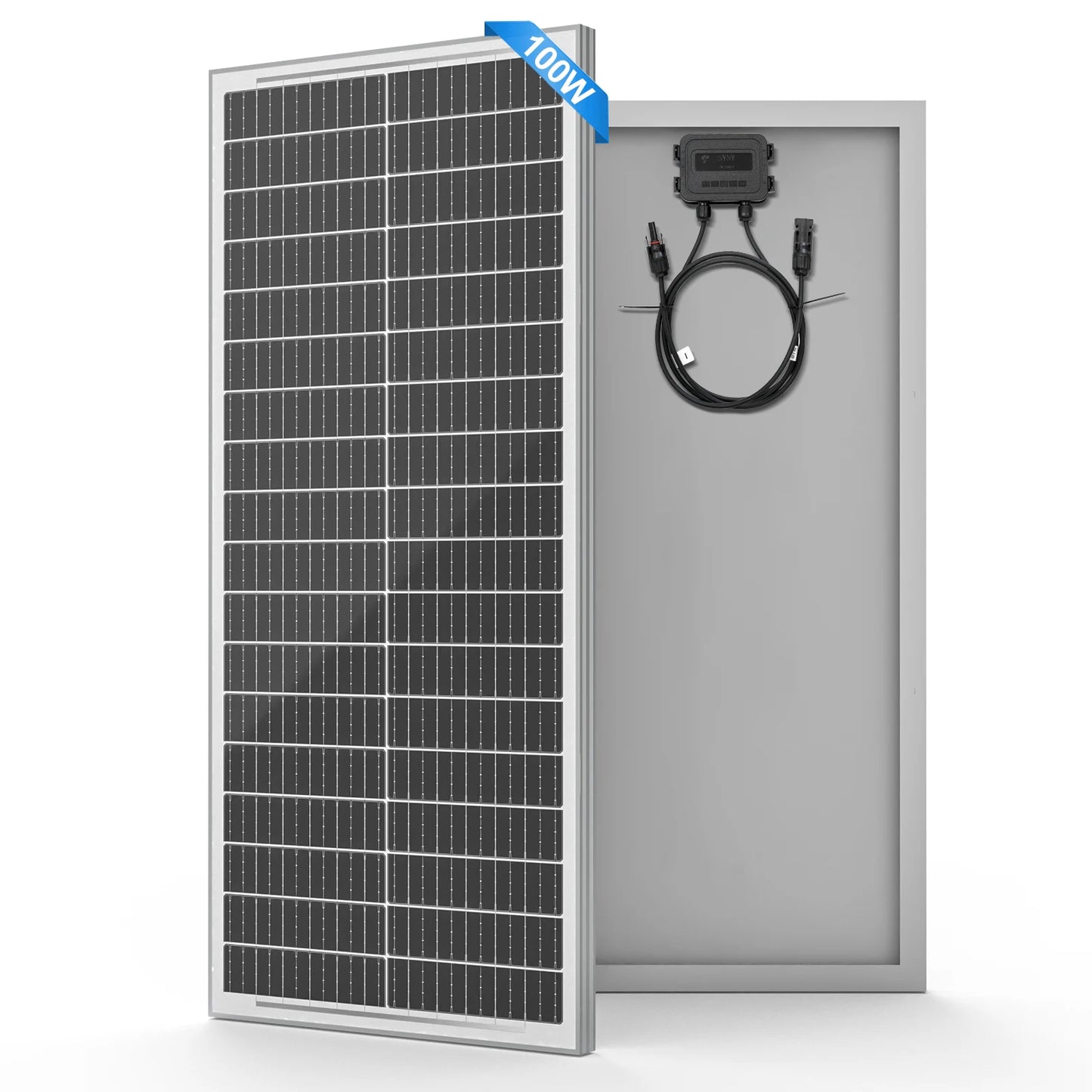Rvpozwer 100W 12V Monocrystalline Solar Panel For RV Trailers