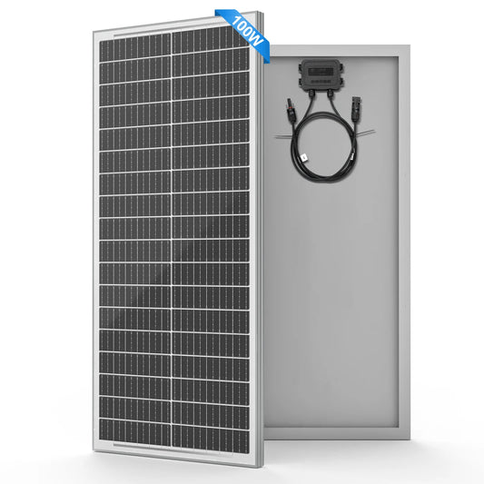 Rvpozwer 100W 12V Monocrystalline Solar Panel For RV Trailers