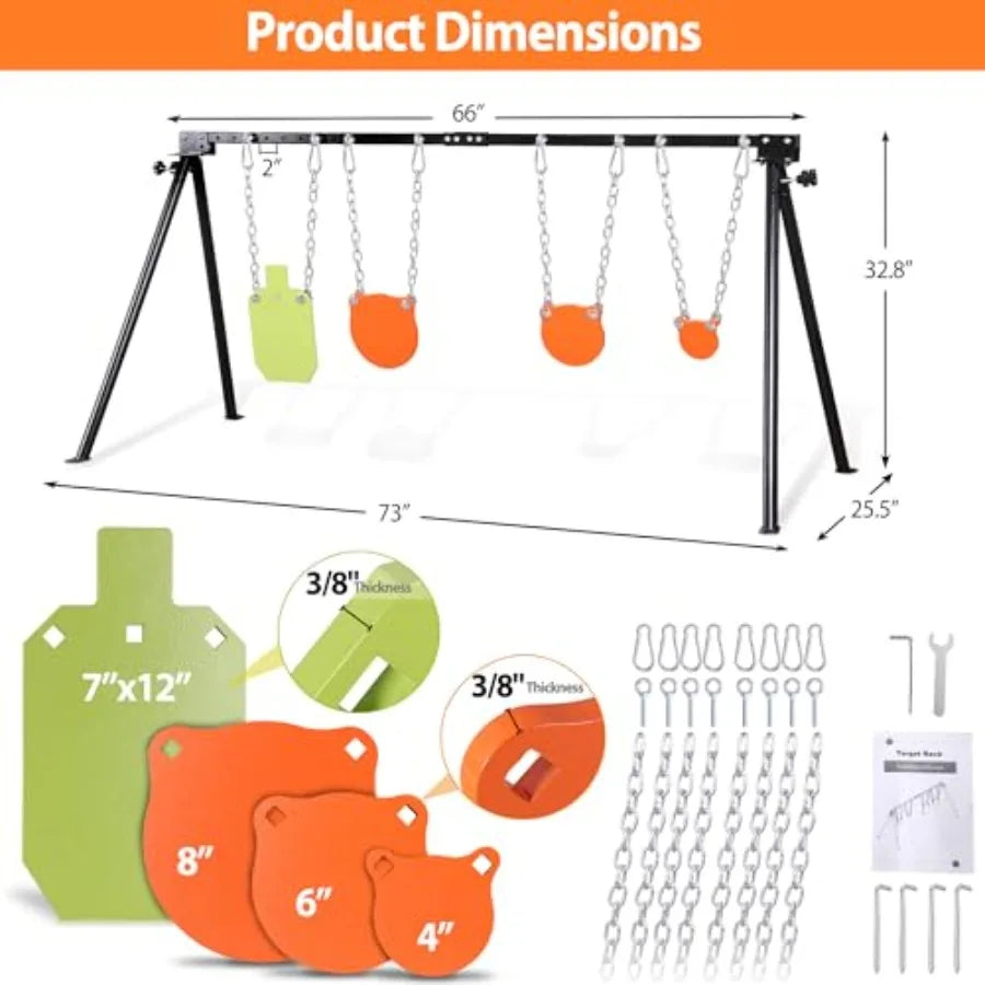 High-Concerned AR500 Steel Targets Stand Kit for Rifle Pistol Training