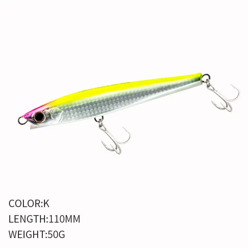 YTYIN Bass Lure Sinking Minnow Pencil Saltwater Bait