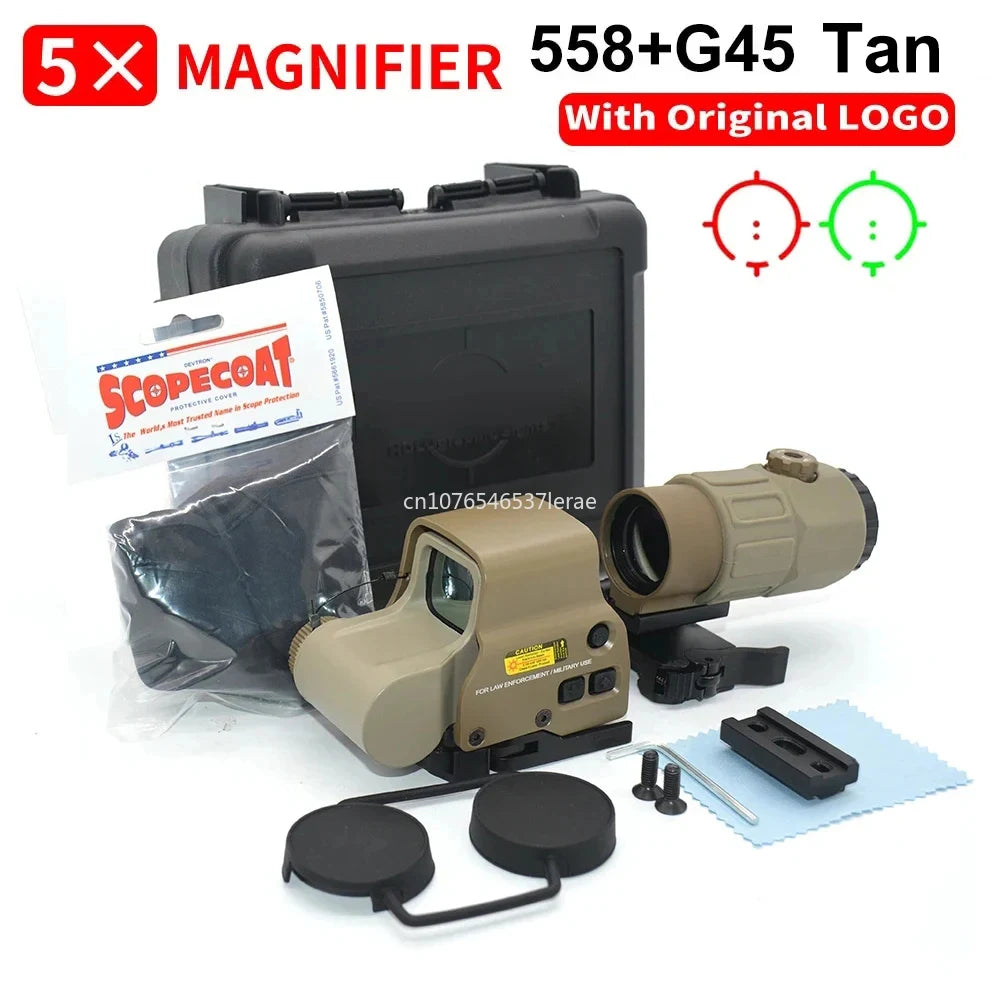 558 Holographic Red Dot Sight For G43 G33 With Magnifier