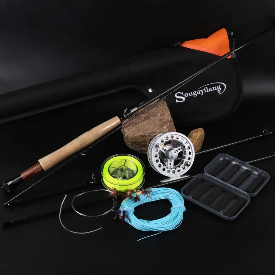 Saltwater Freshwater Fly Fishing Rod And Reel Combo Kit