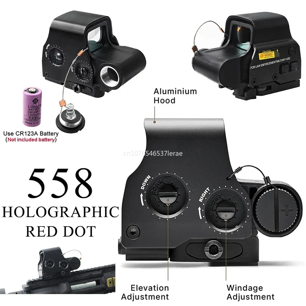 558 Holographic Red Dot Sight For G43 G33 With Magnifier