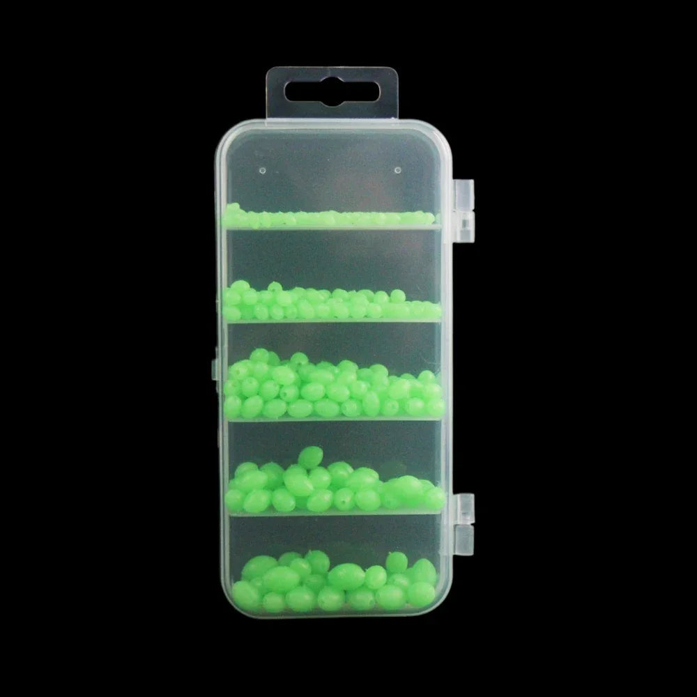 JSFUN Luminous Fishing Beads 375 Pcs Set Glow Float Lures