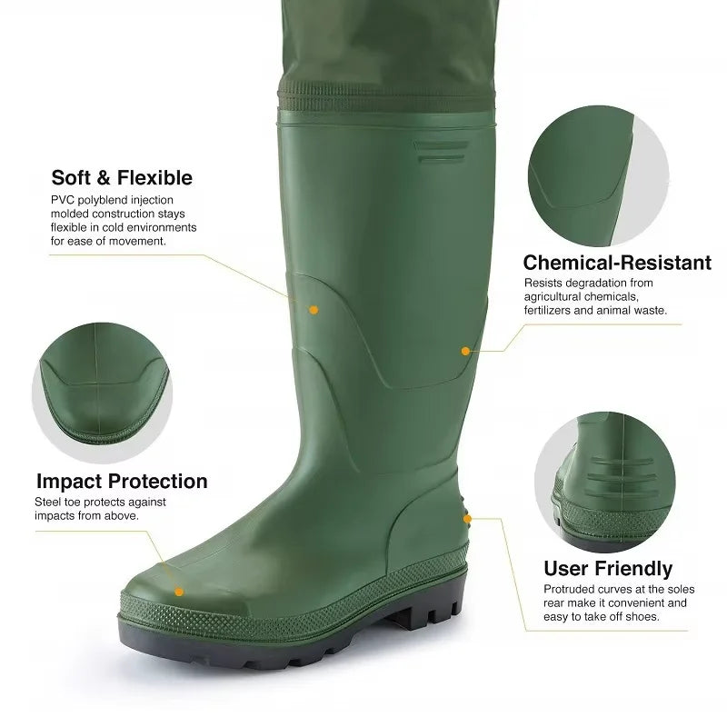 Waterproof Fishing Waders With Boots Durable Overalls Kit For Men Women