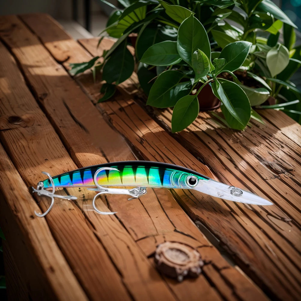 Plastic Minnow Hard Baits With Hooks For Saltwater Fishing Bait