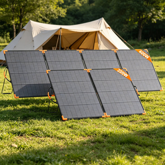 MHPOWOS 200W Foldable Bifacial Solar Panel Charger Camping RV