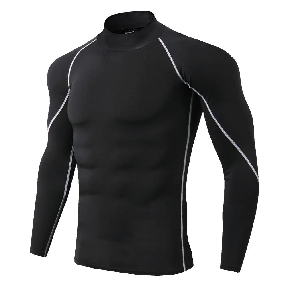 GACAYALLCN Mens Quick Dry Running T Shirt Long Sleeve Compression Top