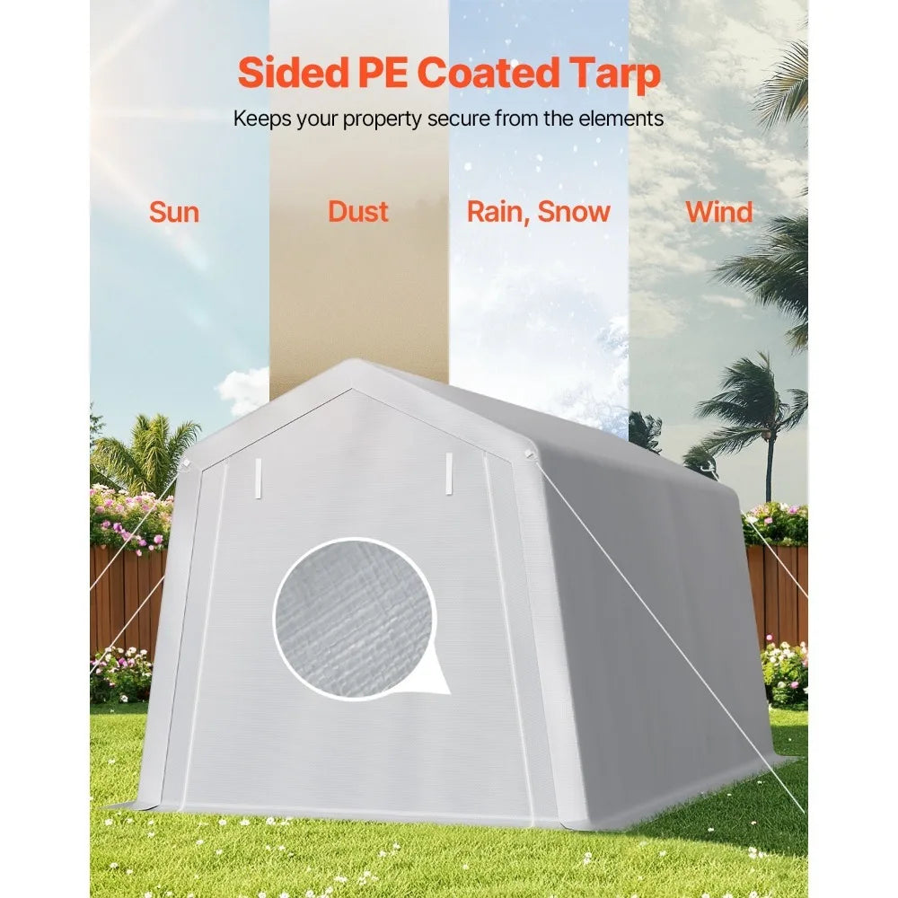 Outdoor Storage Shelter Shed Waterproof Portable Canopy Carport Tent