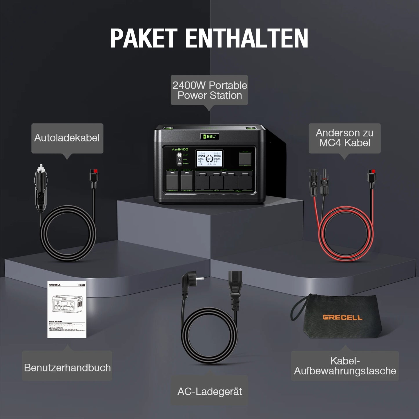 EB2400 1843Wh Portable Power Station 2400W Pure Sine Wave