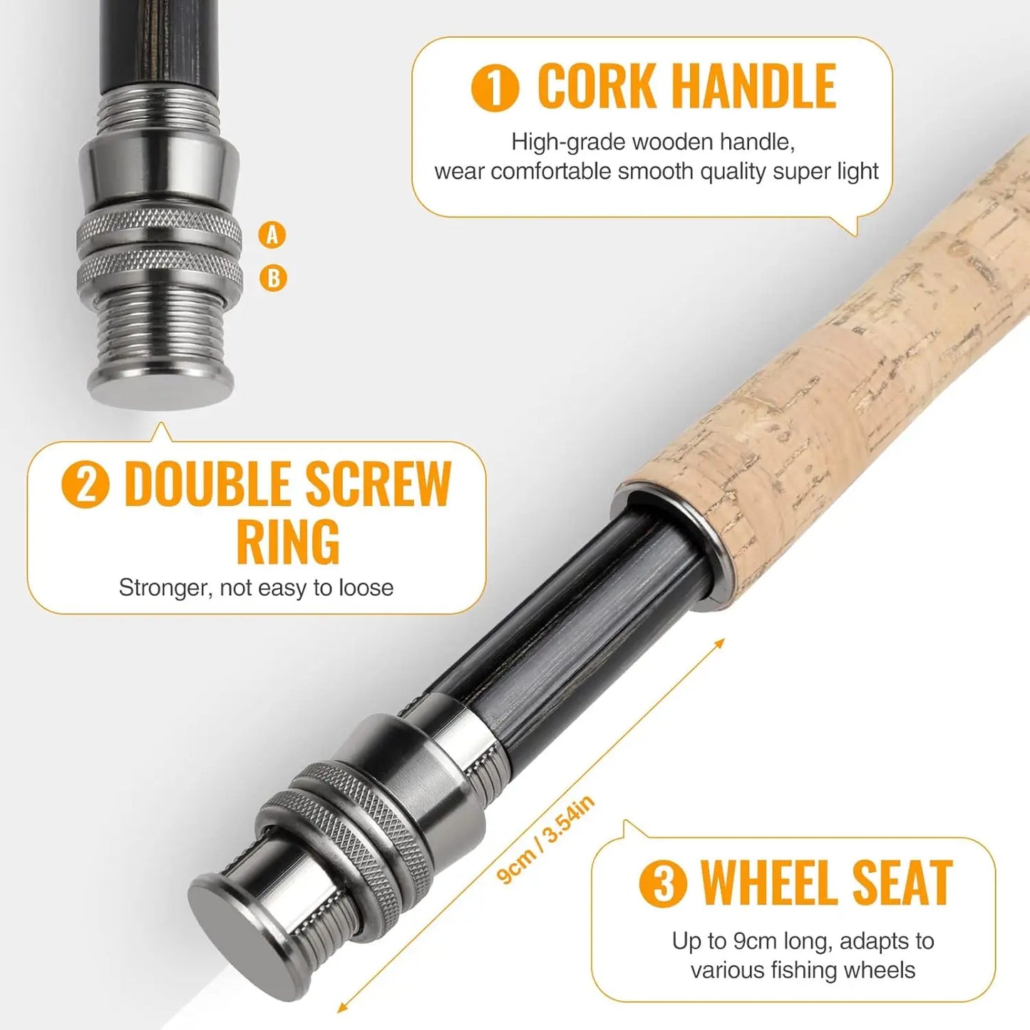 Lightweight Graphite Fly Rod and Reel Combo Starter Kit