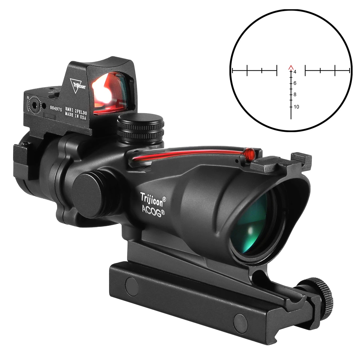 Nabila Adjustable 4x32 Red Dot Rifle Scope With 20mm Rail