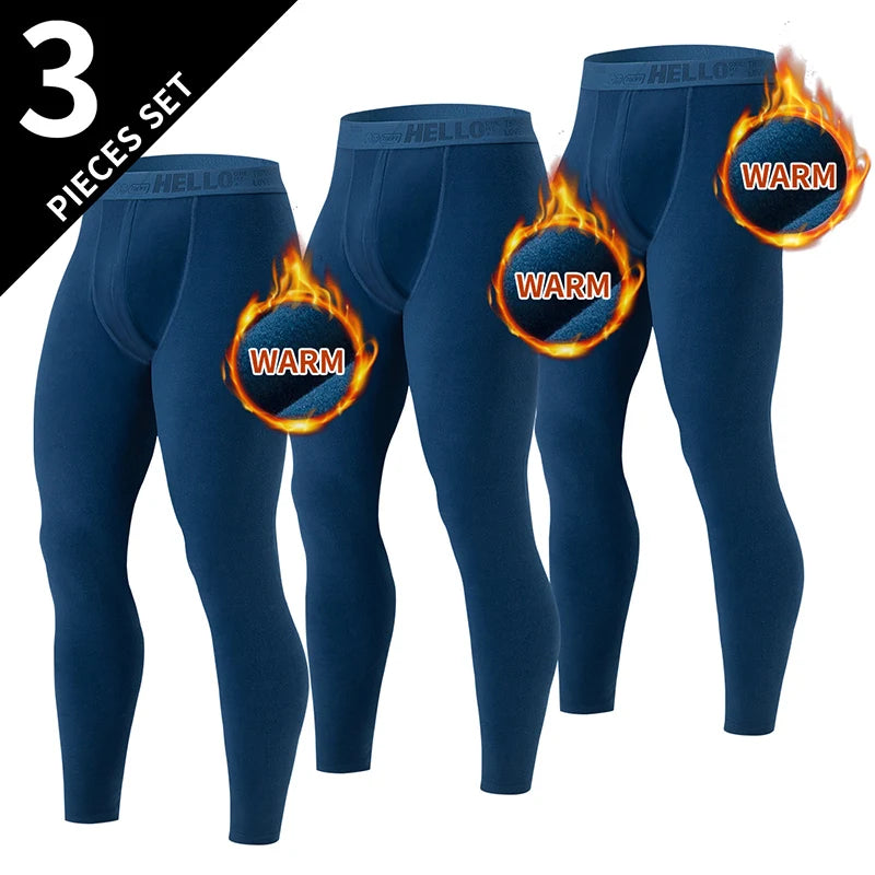 Zhejiang Men's Warm Knit Polyester Pants Slim Fit Autumn Winter